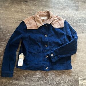 Blue and Tan Corduroy Jacket